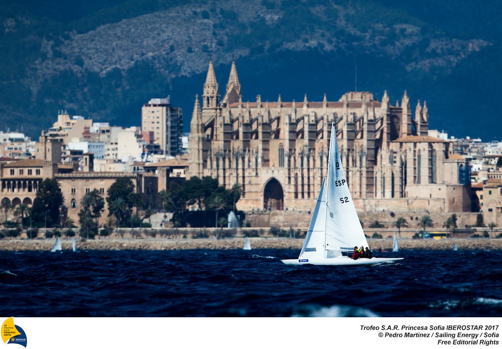 From 24th March to 1st April the bay of Palma  host the 48th edition of the Trofeo Princesa Sofia IBEROSTAR, one of the most important Olympic Classes regatta in the world. Around a 800 sailors from 45 nations will meet in Mallorca to start the Olympic path towards Tokyo 2020, in one of the most international sports event and with a higher participation in Spain. Image free of editorial rights. @Pedro Martinez / Sailing Energy / Trofeo Sofia